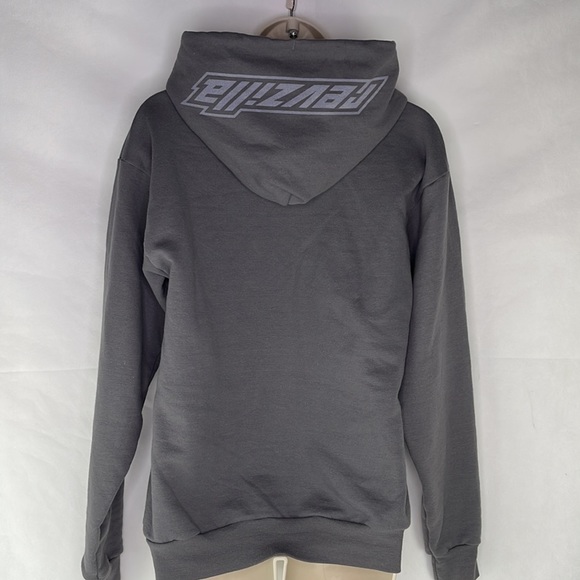 Revzilla MOTO Enthusiast Grey Hoodie - Picture 3 of 4